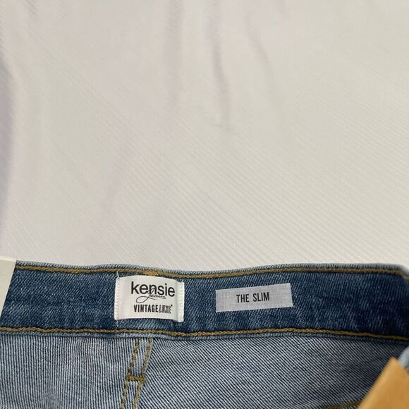 NWT Kensie Vintage Luxe The Slim Distressed Denim Jeans Size 8/29 New - Picture 8 of 11